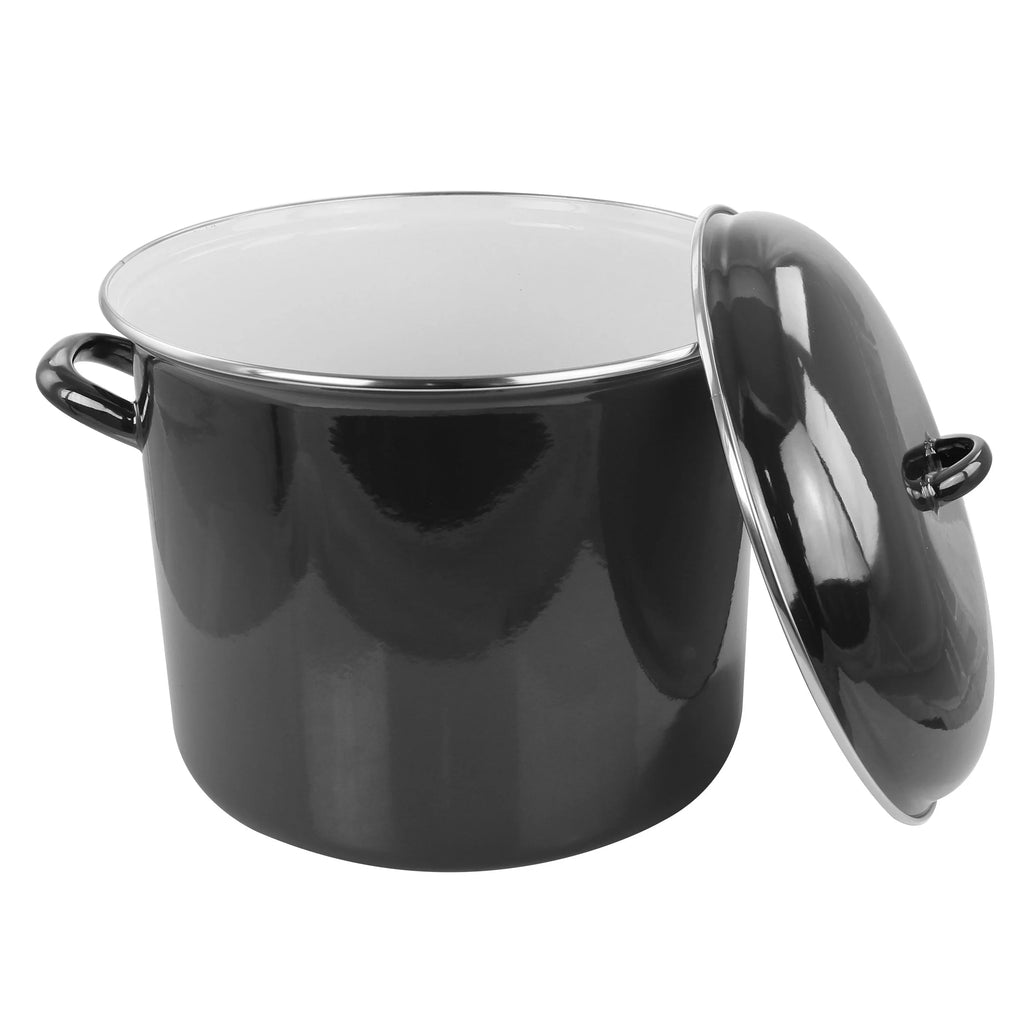 12 Quart Enamel on Steel Stock Pot with Lid N282385