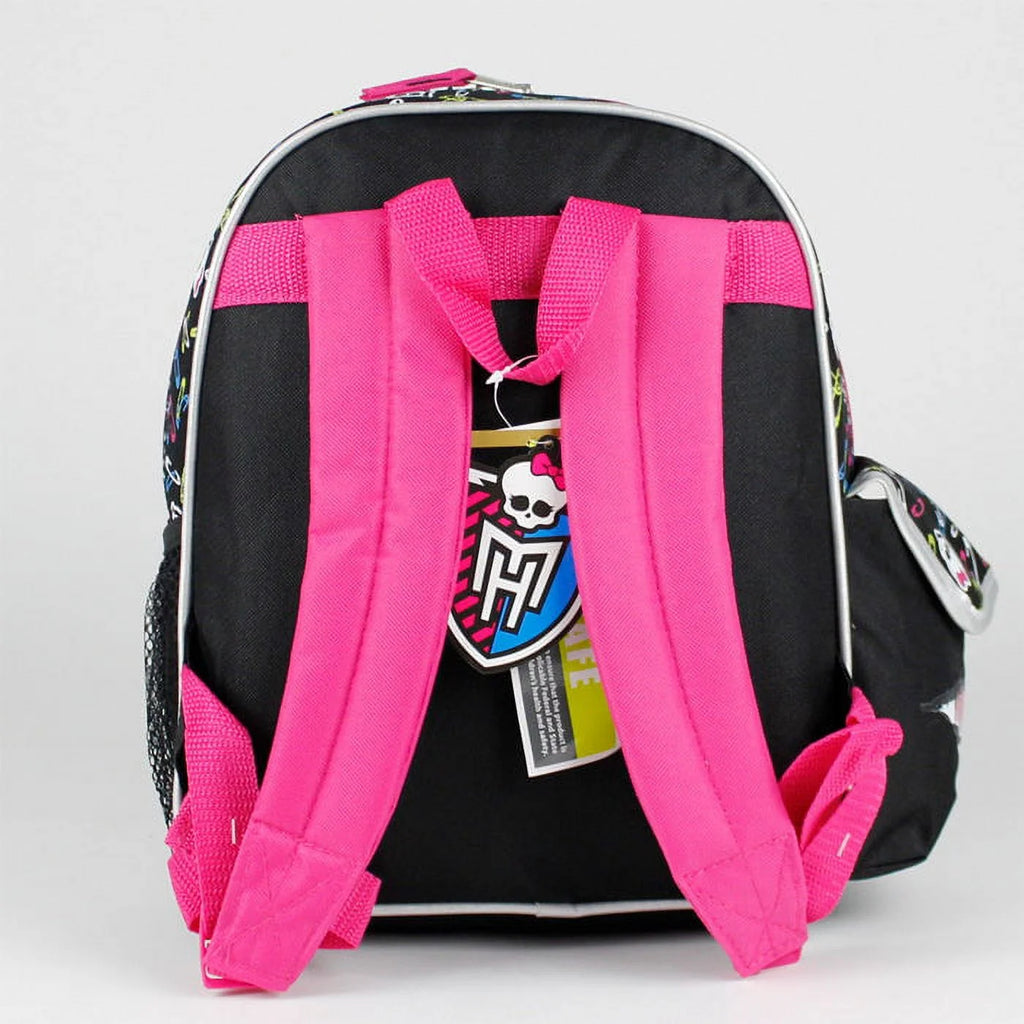 Pink and Black Skulls Small Backpack N429