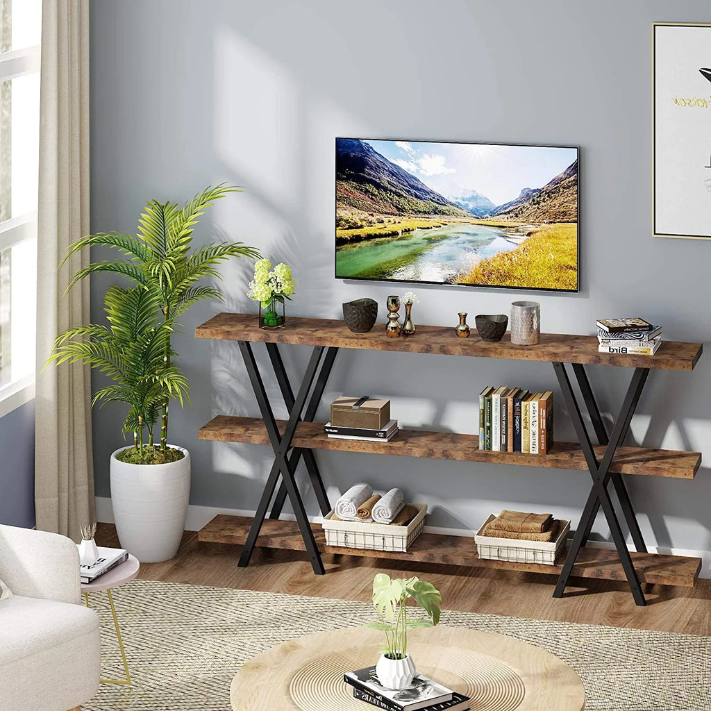 Narrow Long Sofa Table with Storage 70.8 Inch Z9983