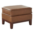 Camel Brown Genuine Leather Ottoman J108