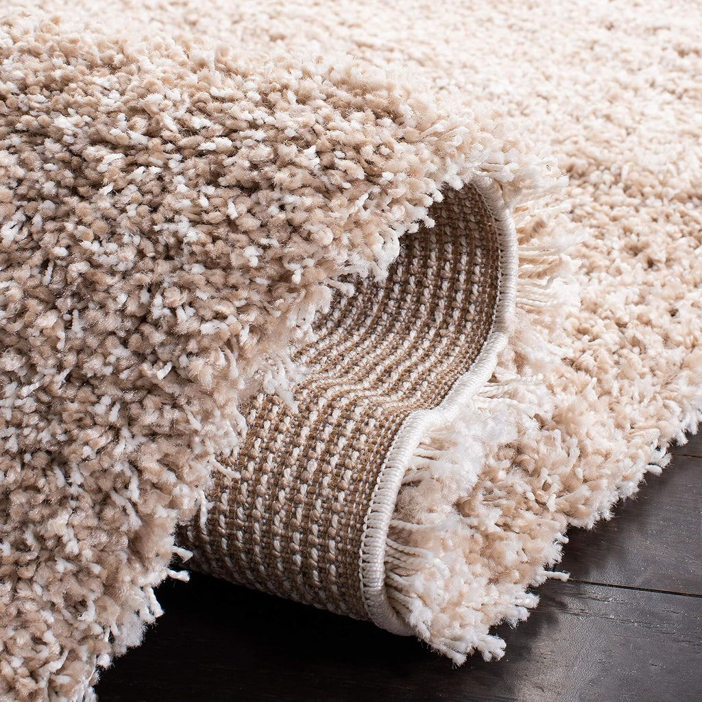 Beige Plush 2-inch Thick Runner S8973