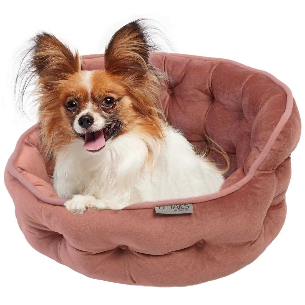 Ultra Plush Tufted Velvet Round Cuddler Pet Bed D16227