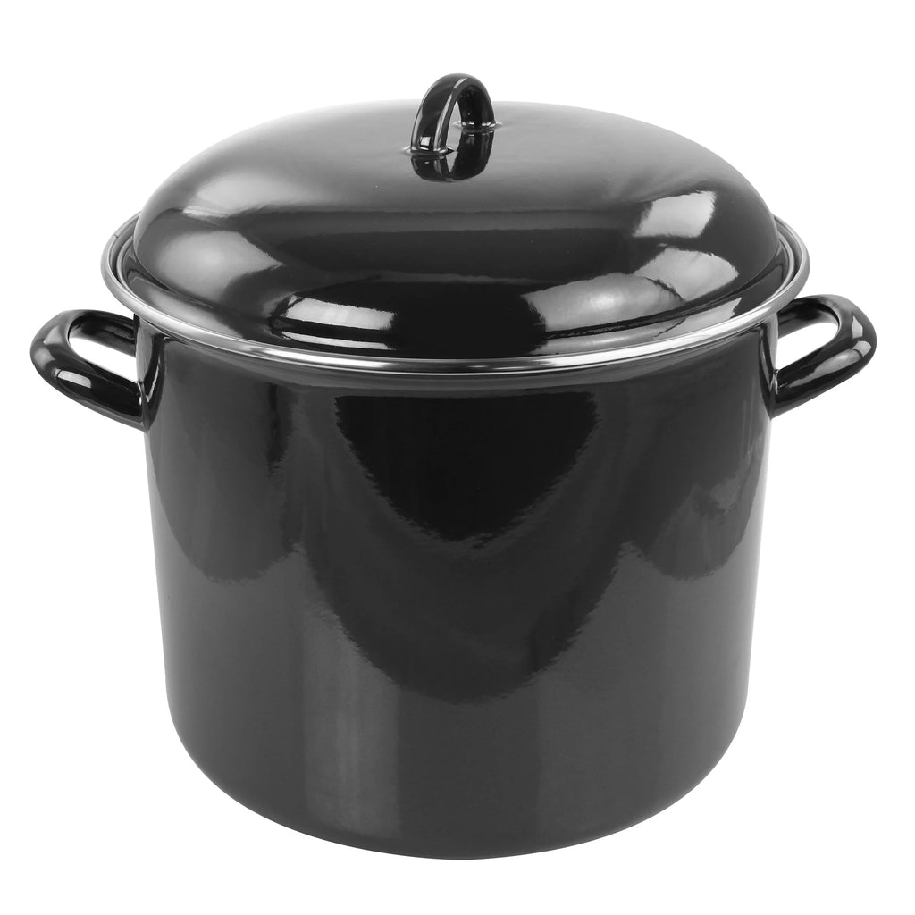 12 Quart Enamel on Steel Stock Pot with Lid N282385