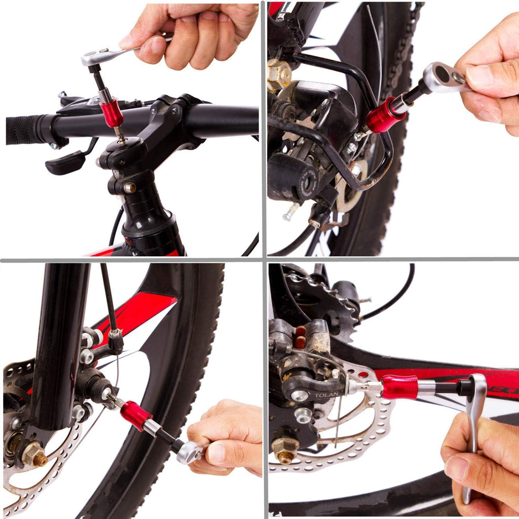Bike Repair Tool Kit with Reversible Drive Ratchet Tool, Chain Tool, Pedal Wrench, Pack of 2 M36411