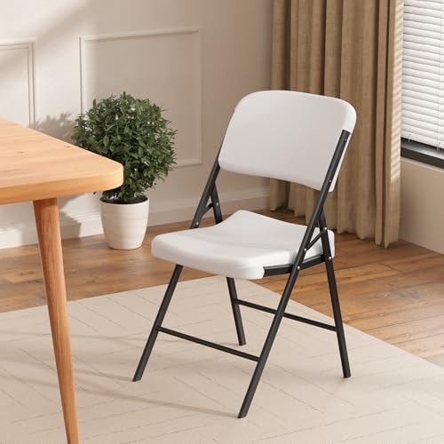 White 6-Pack Heavy Duty Folding Plastic Chairs B3975