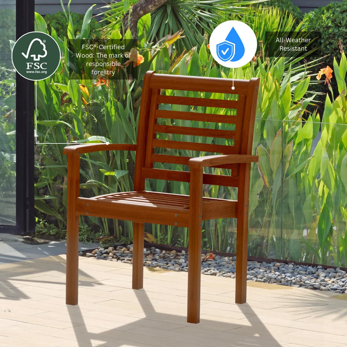 Eucalyptus 9-Piece Extendable Rectangular Patio Dining Set L566