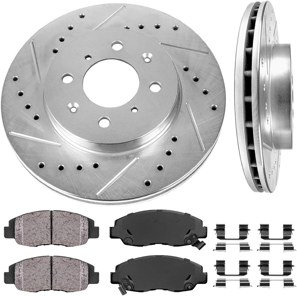 4 Lug Brake Disc Rotors with Ceramic Brake Pads M170