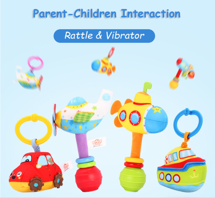 Hand Bell Rattle Toys Baby Bed Stroller Hanging Toys I800441