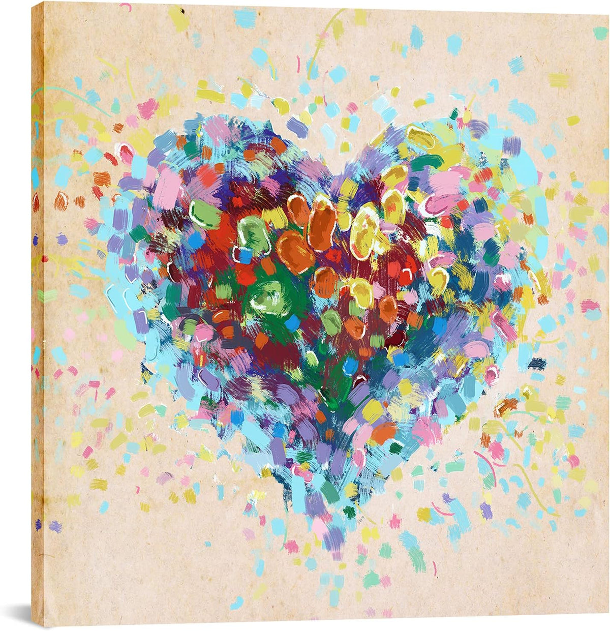 Abstract Love Canvas Wall Art, Stretched and Framed, 24x24inch P3003