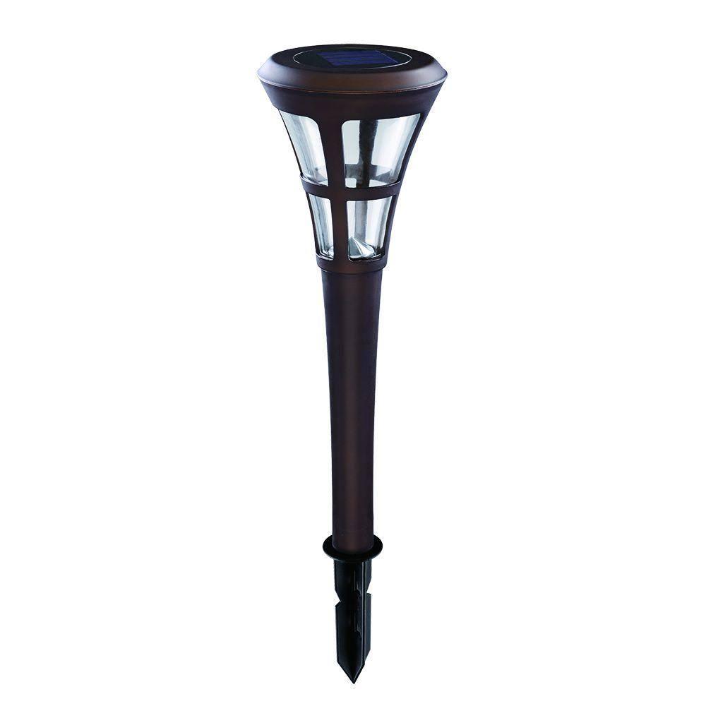 Solar Bronze Outdoor LED Landscape Path Light 6-Pack G5876