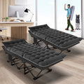 Oversized XXL Folding Camping Cot with Cushion & Carry Bag D591717