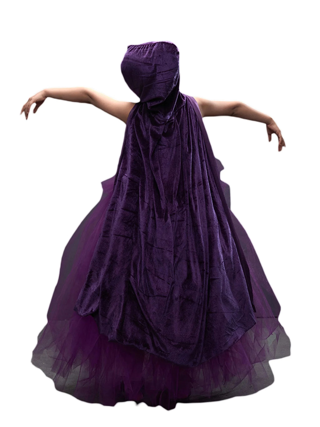 Halloween Witch Costume Slip Dress Headwear Cloak Besom U2363