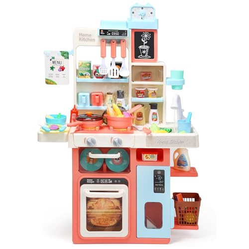 Pink Kids Kitchen Playset with Sound and Light J863