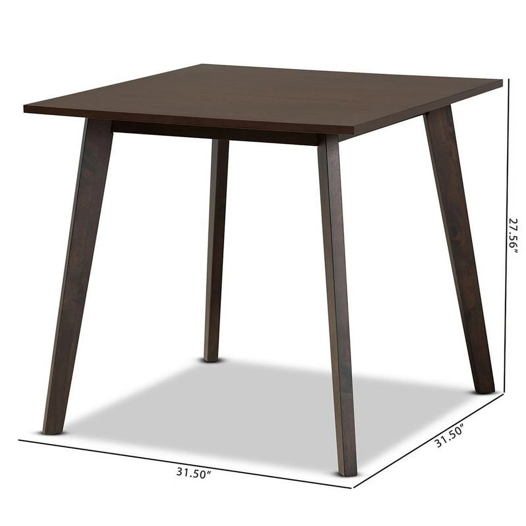 Dark Oak Square Wood Dining Table K40375