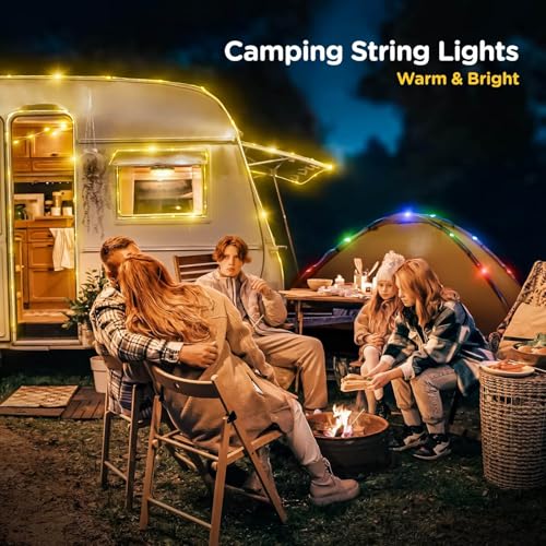2-Pack 32.8FT Rechargeable Camping String Lights V335366
