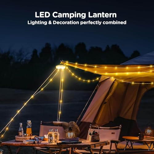 2-Pack 32.8FT Rechargeable Camping String Lights V335366