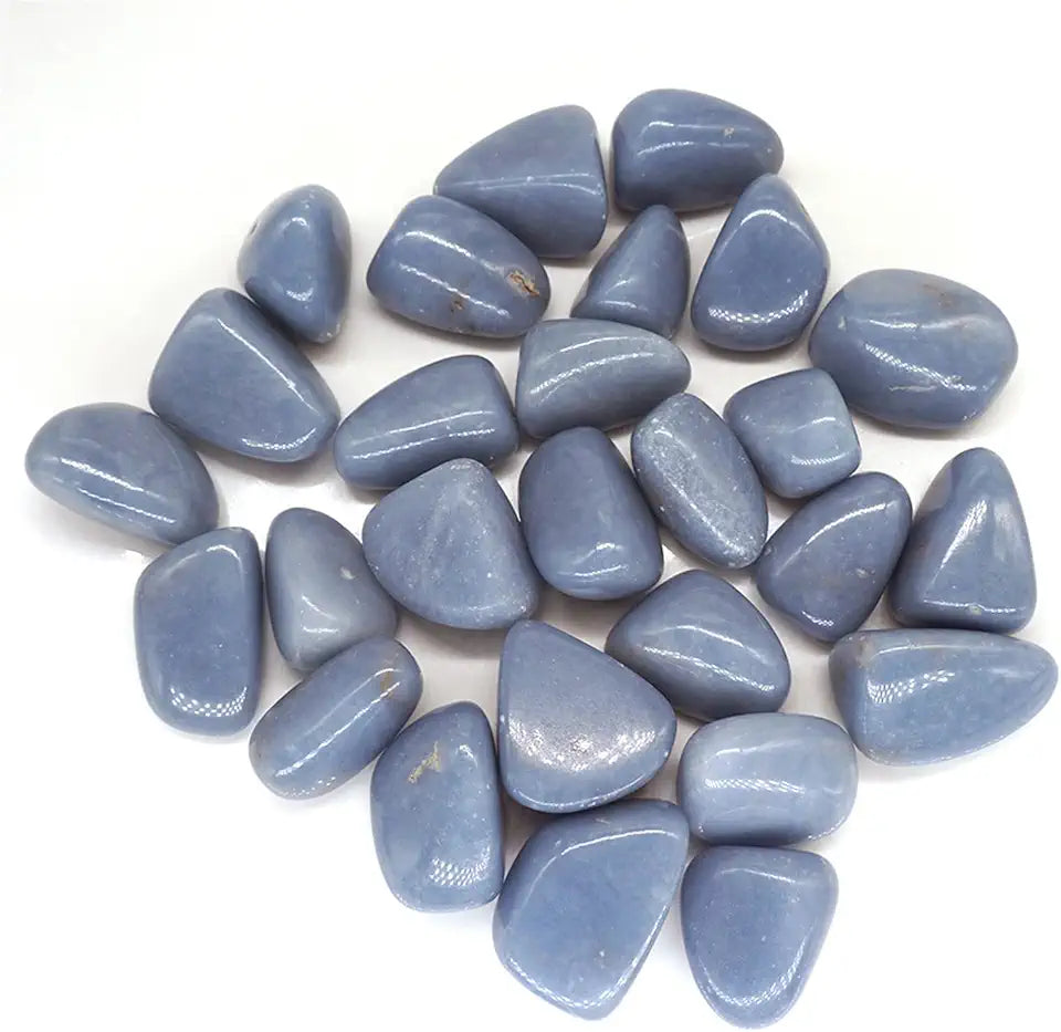Natural Crystal Rough Blue Tumbled Stone Healing Crystal Quartz Mineral Specimen V408