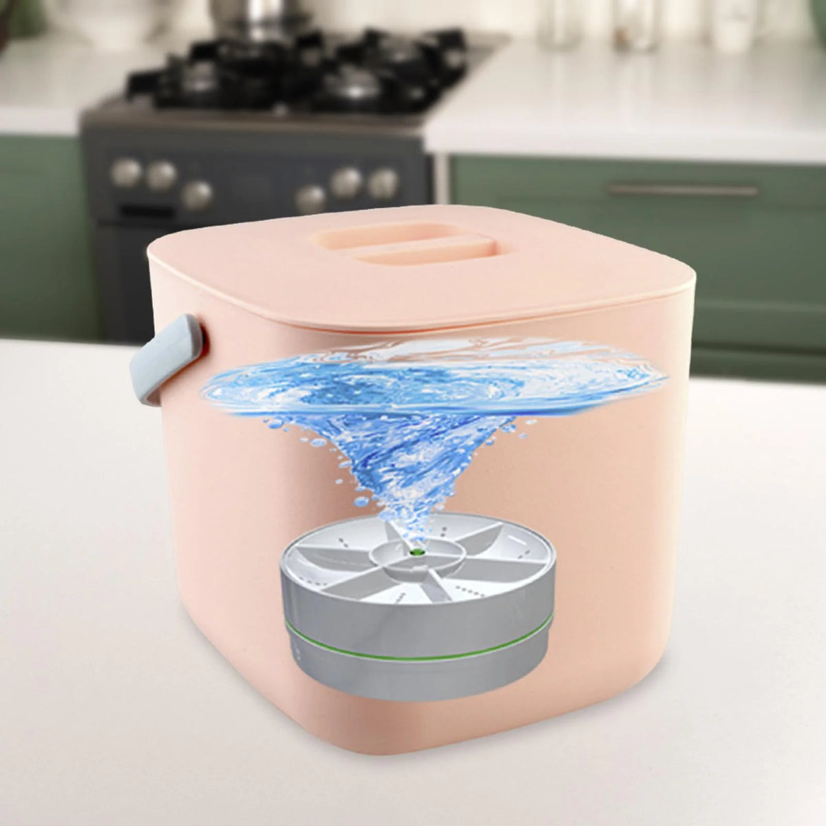 White Mini USB Dishwasher with Bucket S126635