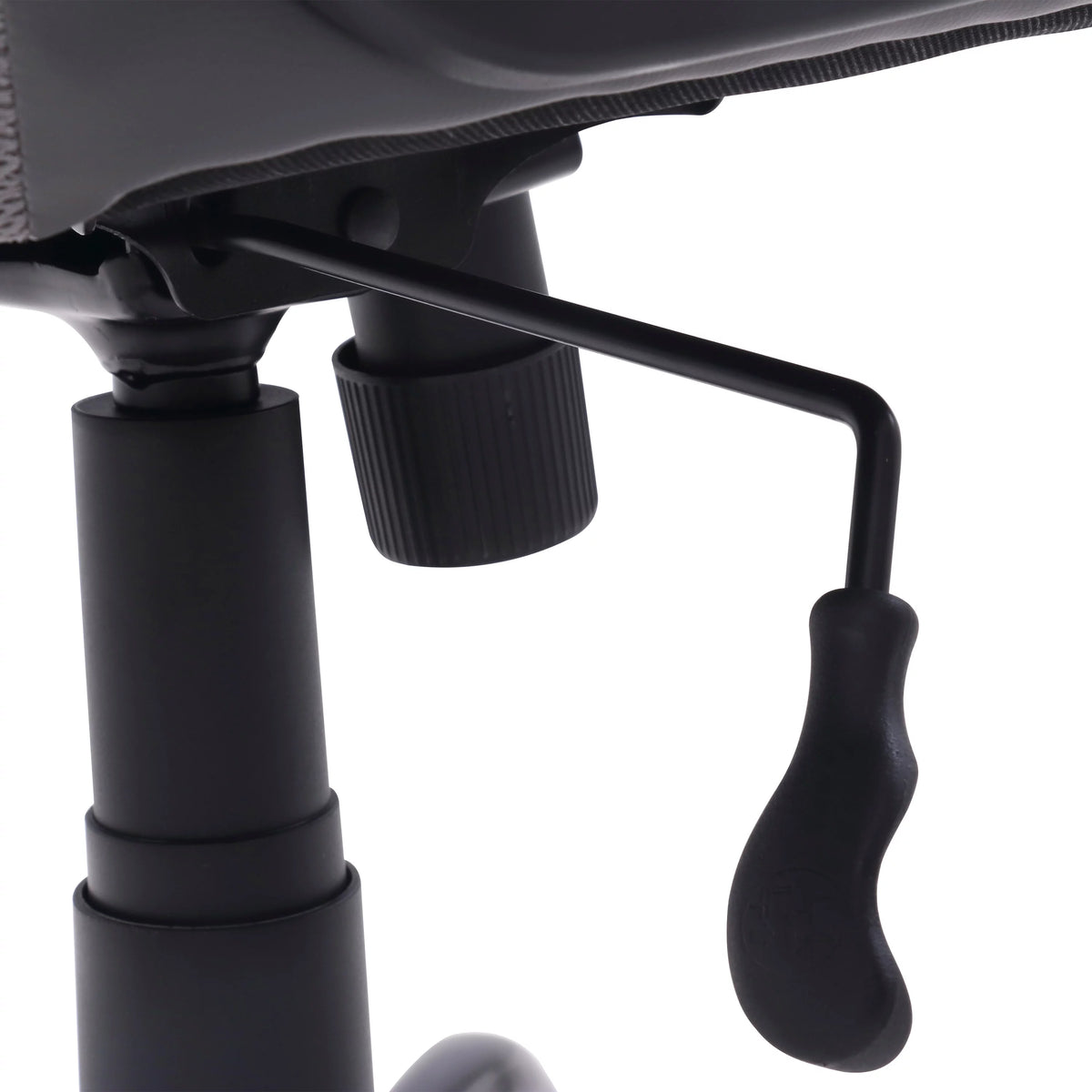 Gray Bonded Leather Mid-Back Office Chair P889