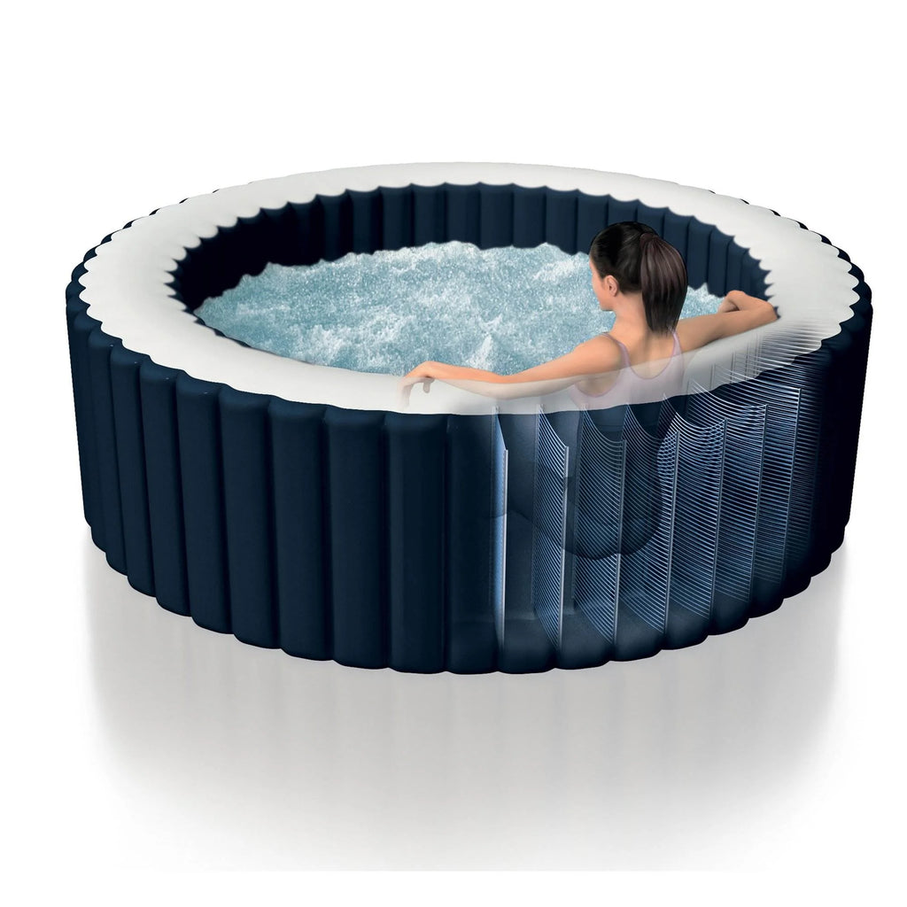 4 Person Inflatable Hot Tub with LED Light A26583