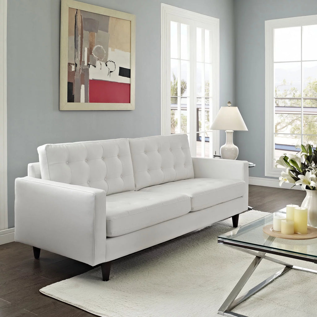 White Leather Sofa T59624