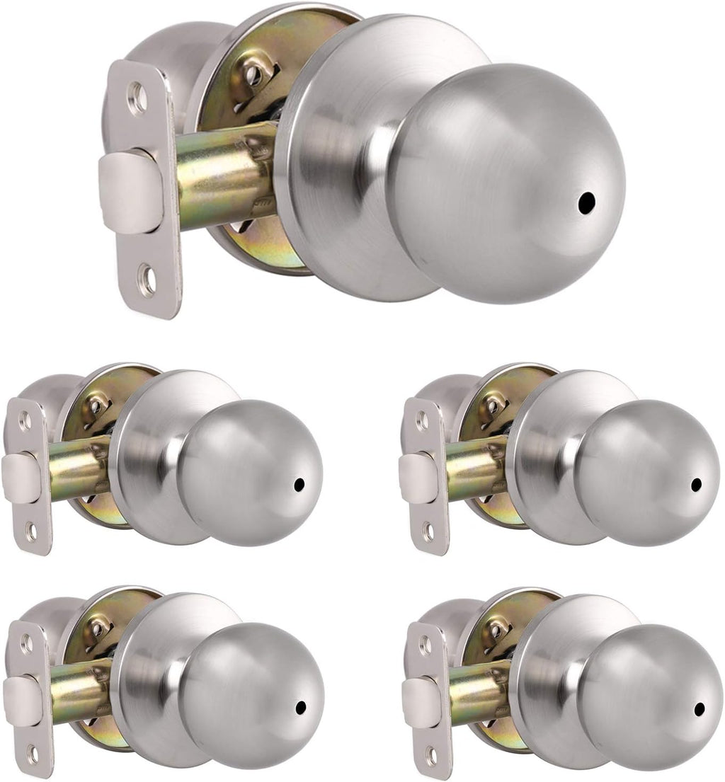 Keyless Privacy Door Handle Lockset, Satin Nickel, 10 Pack B401