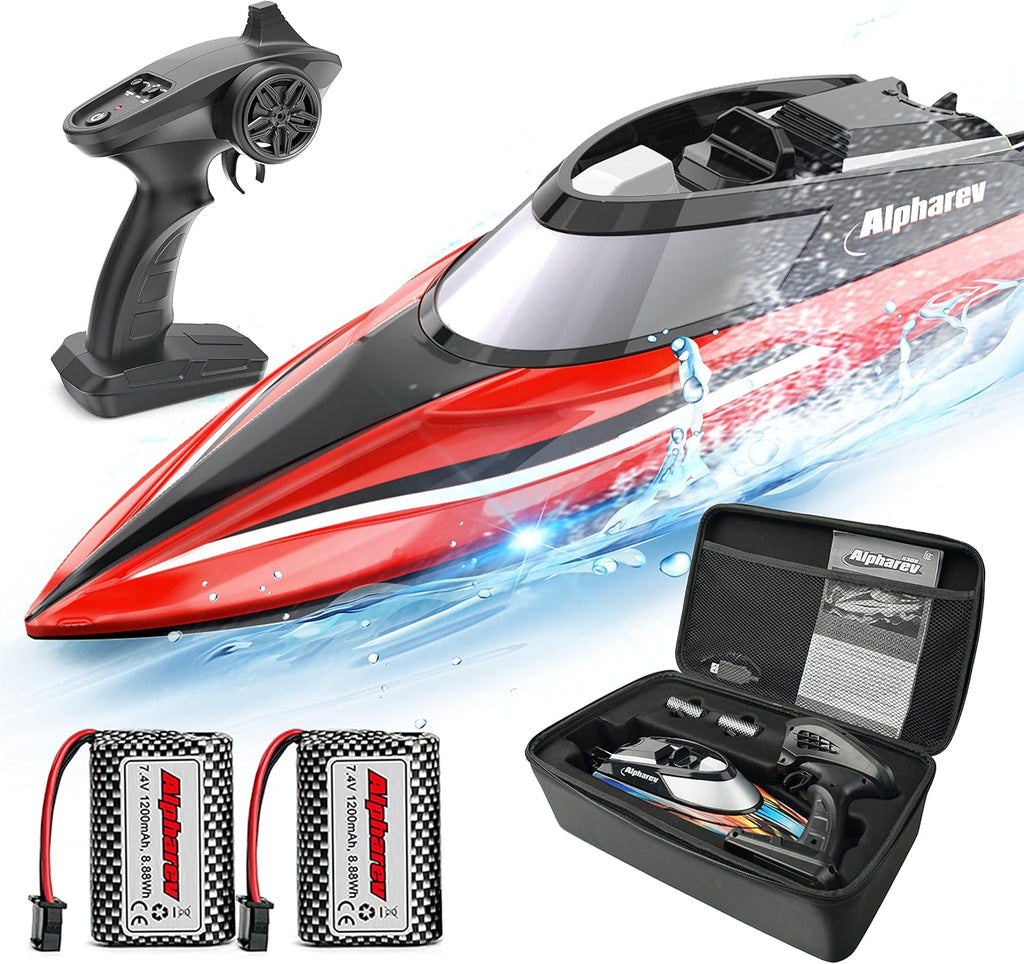 RC Boat with Case, 20+ MPH Remote Control Boat S5147