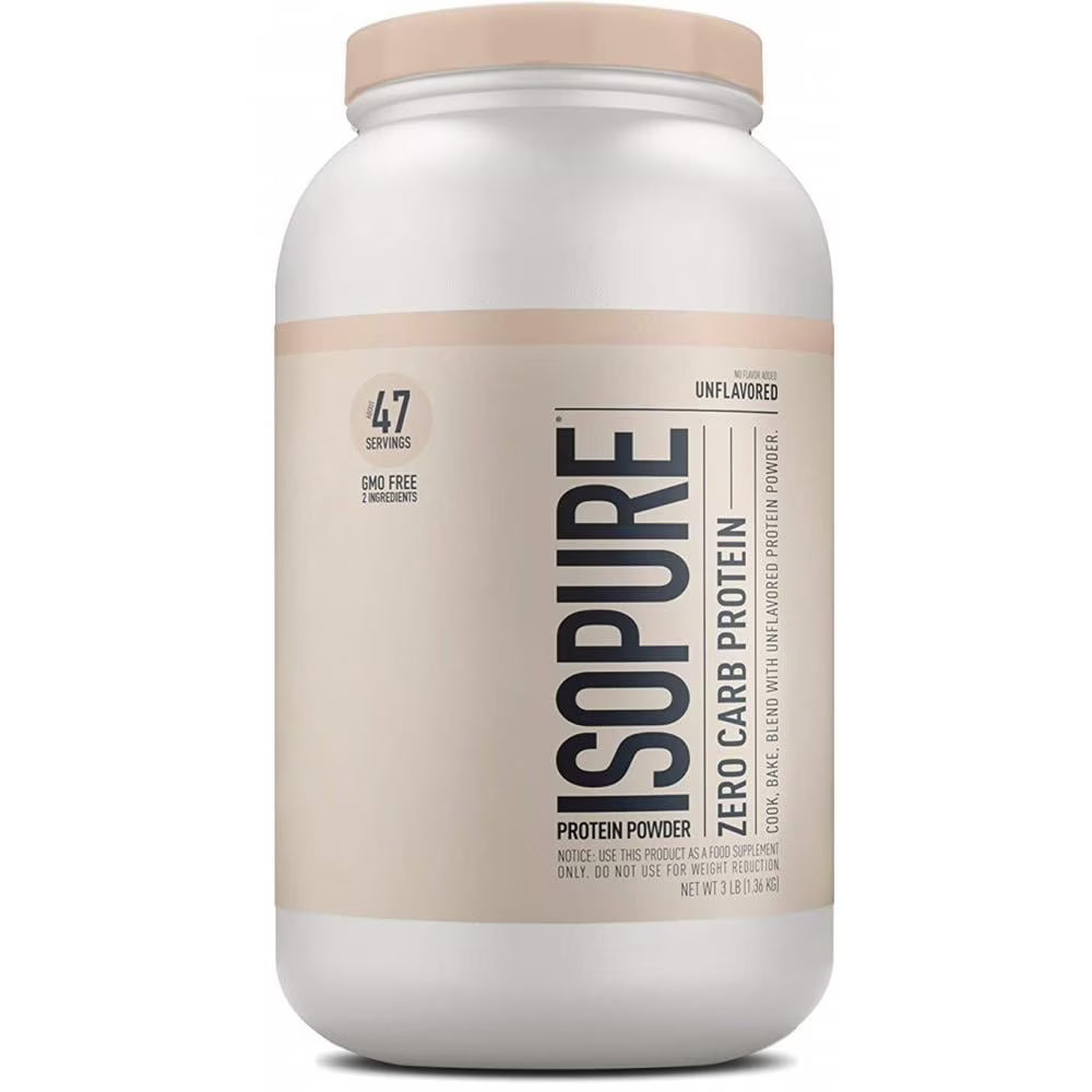 Unflavored Whey Protein Isolate Powder, 3 lb, 47 Servings D21734