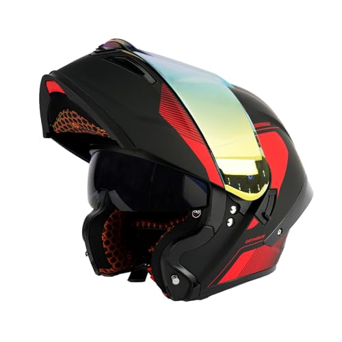 DOT Approved Flip-Up Dual Visor Full Face Motorcycle Helmet P513