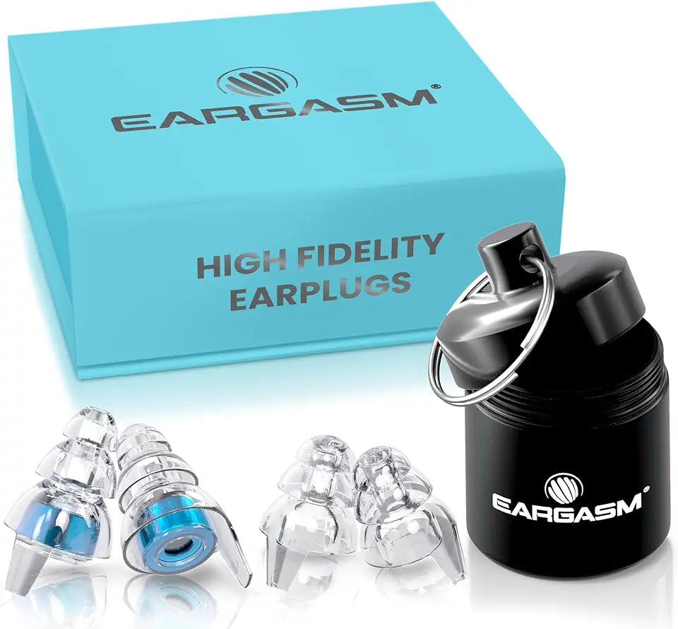 High Fidelity Reusable Noise Reduction Earplugs with Carrying Case M8789