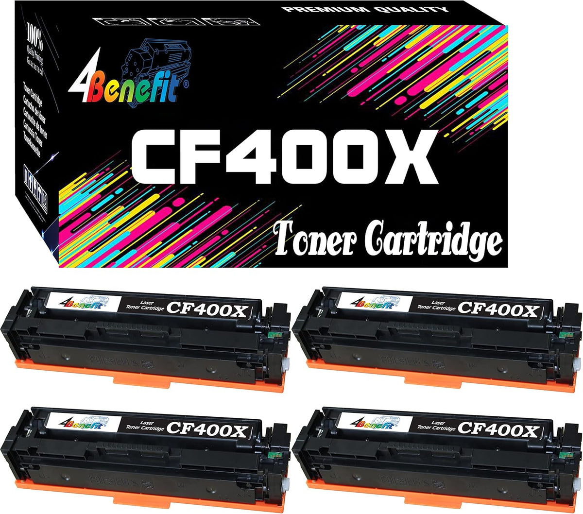 4x Black Toner Cartridge V482243