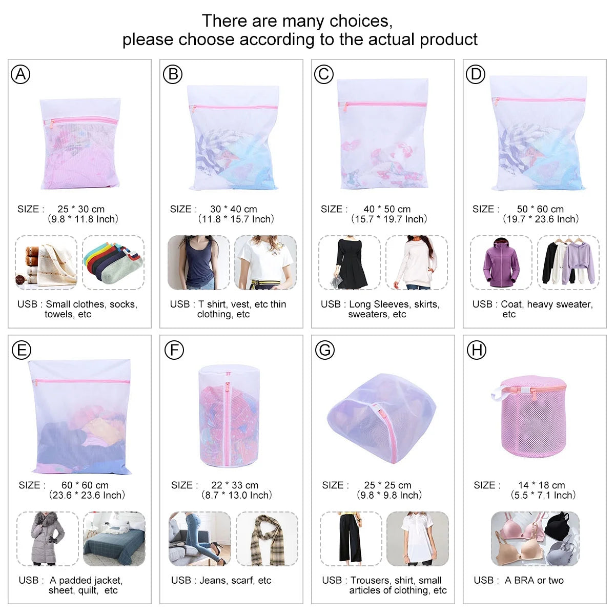 3Pack Mesh Laundry Bags for Washing Machines U581893