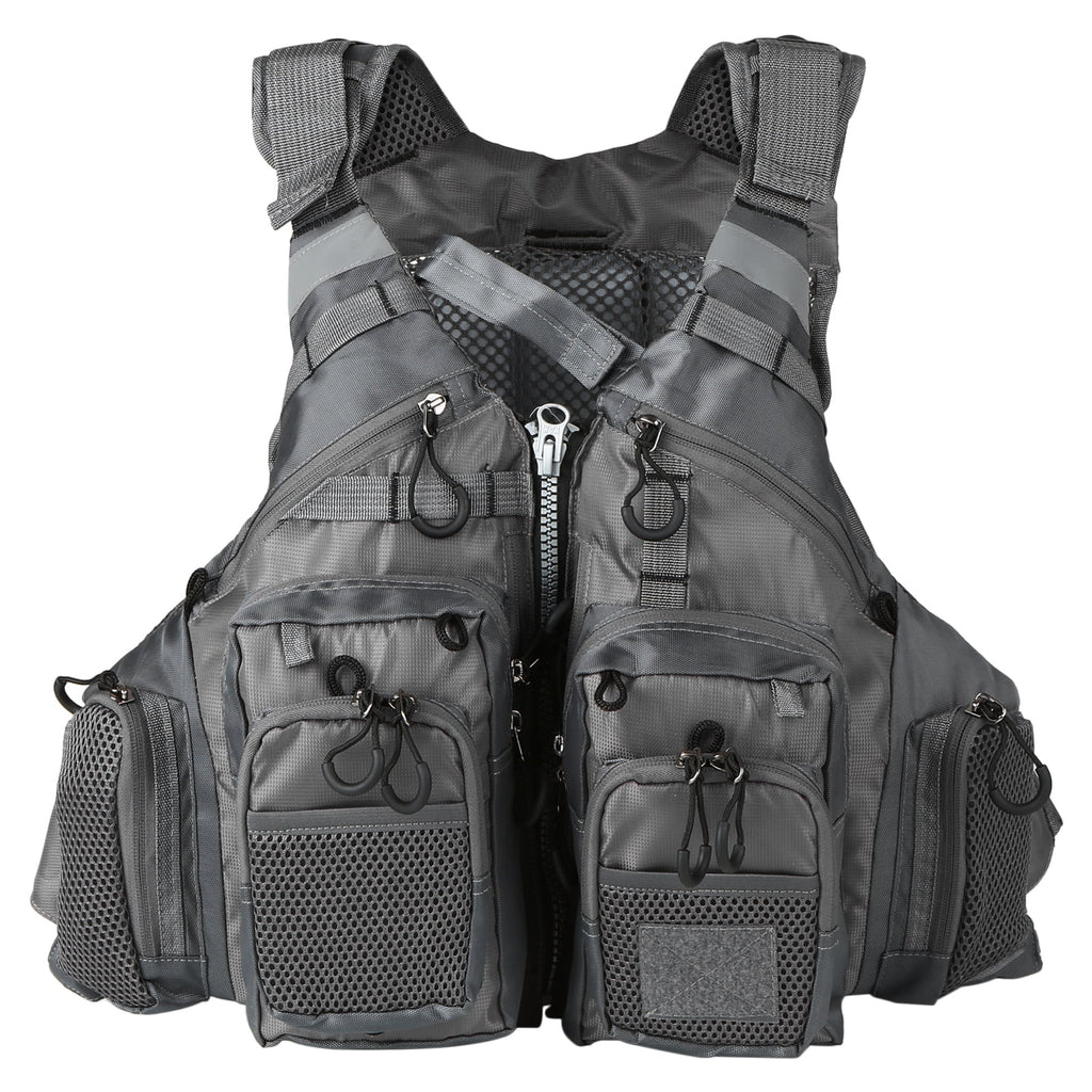 Padded Outdoor Fishing Life Jacket Vest with 209lb Bearing Capacity K478653