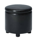 Black Round Accent Storage Ottoman X6028