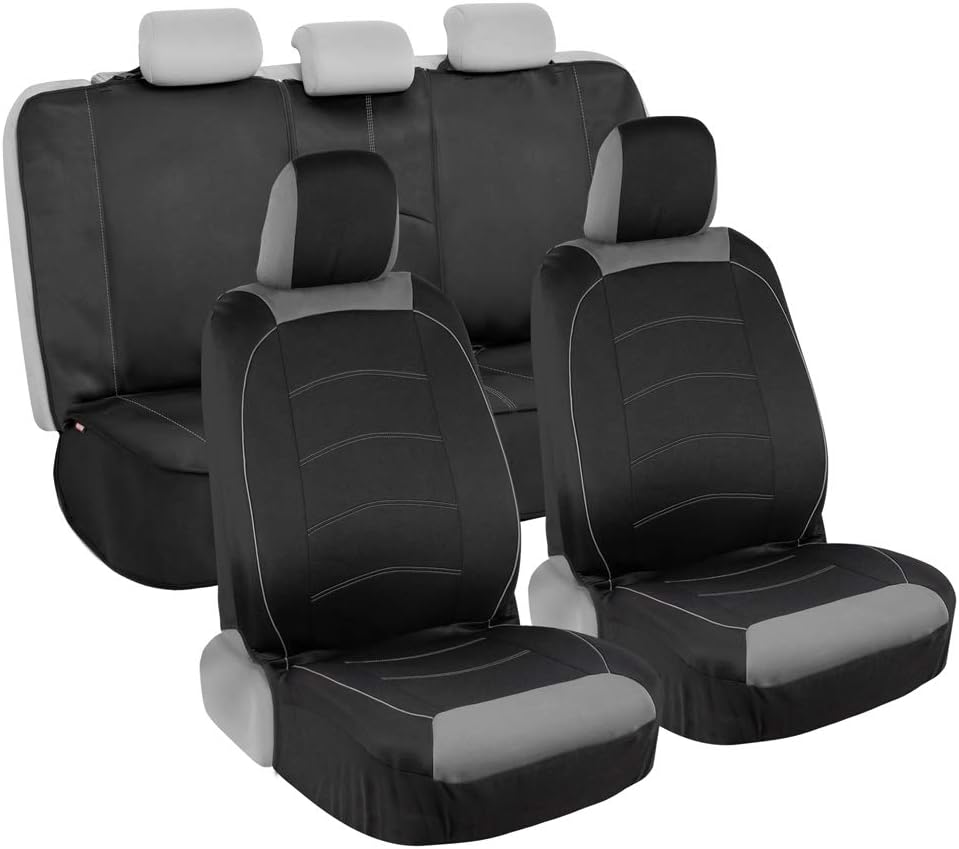 Two Tone Waterproof Front Seat Covers with Rear Protector Pack of 2 M888