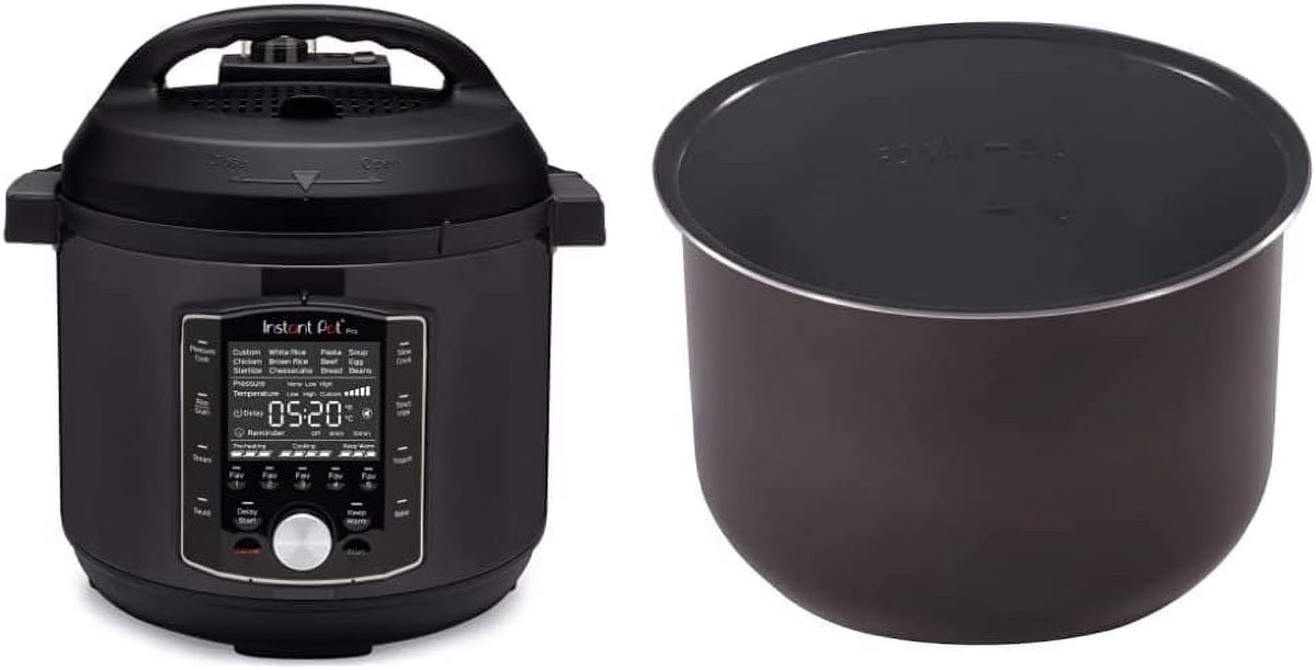 10-in-1 Slow Cooker with 8 Quart Ceramic Non Stick Inner Cooking Pot S824