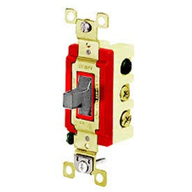 Toggle, 20A 120/277V, SPDT Center Off, Gray J985