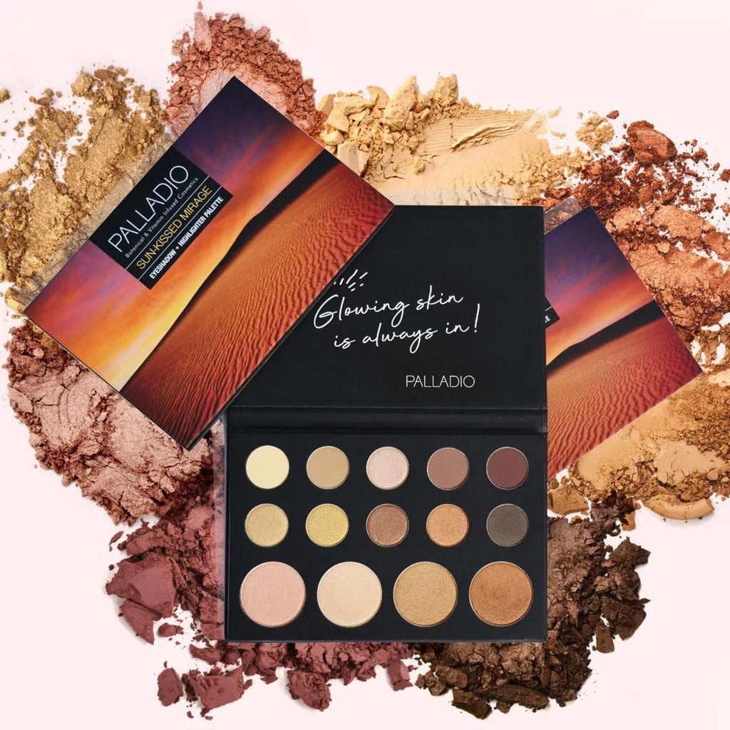 Warm Matte and Shimmer Eyeshadow Highlighter Palette O4923