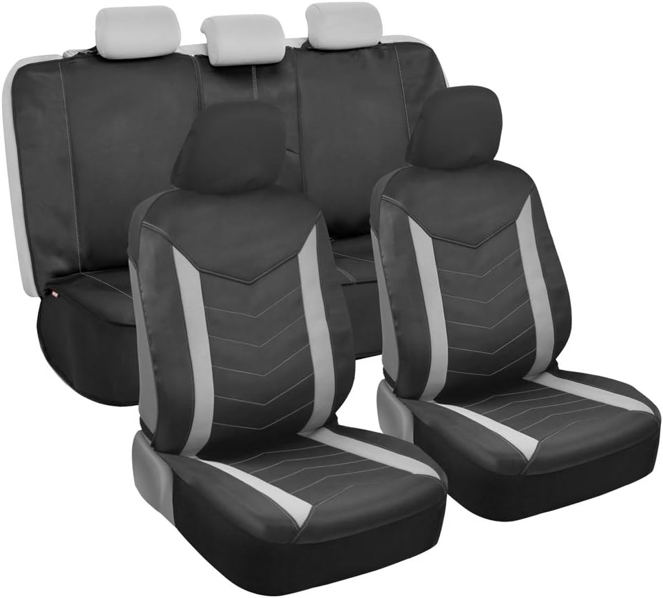 Two Tone Waterproof Front Seat Covers with Rear Protector Pack of 2 M888
