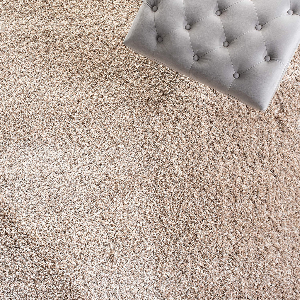 Beige Plush 2-inch Thick Runner S8973