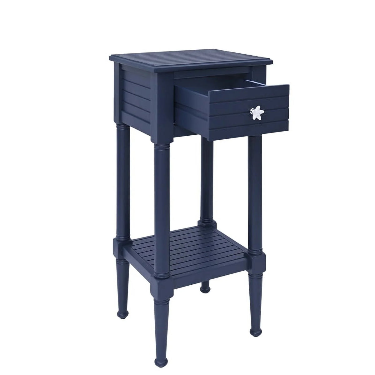 Navy Coastal Wood Side Table G3494