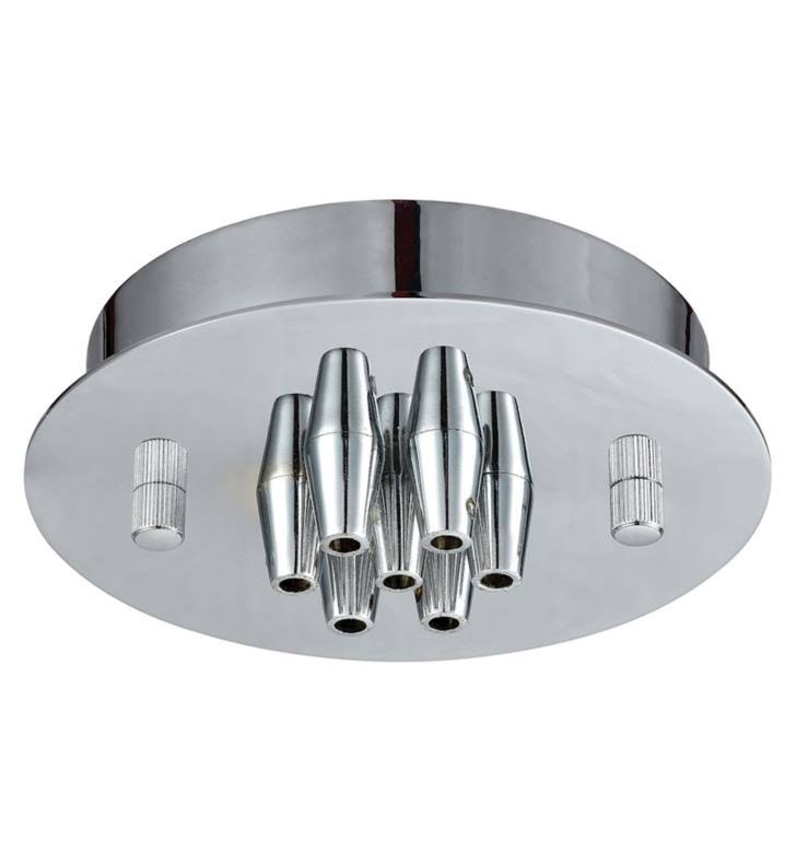 7 Light Small Round Canopy in Satin Nickel M126