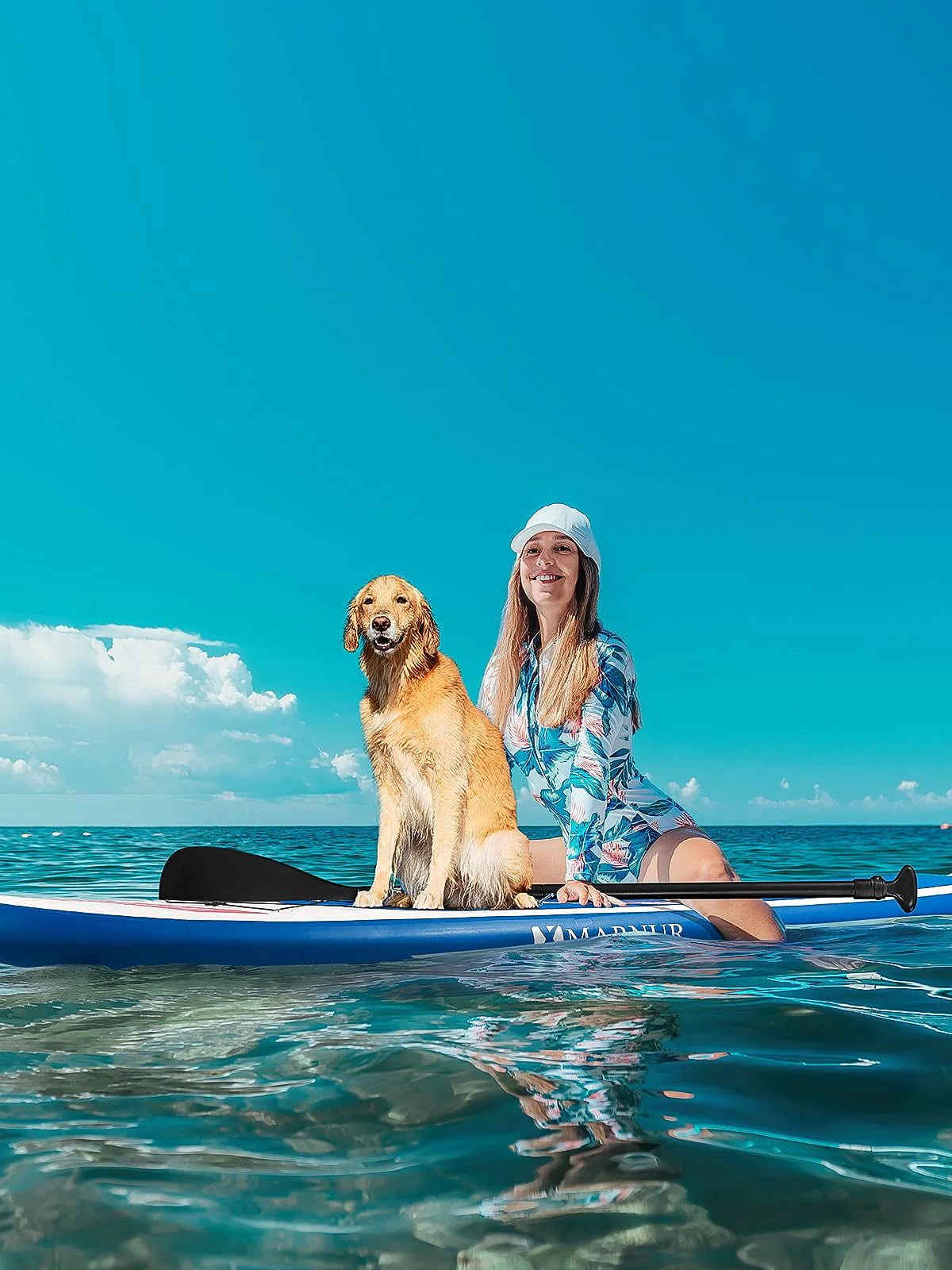 Inflatable Paddle Board with Non-Slip Deck and Pump and Paddle I616