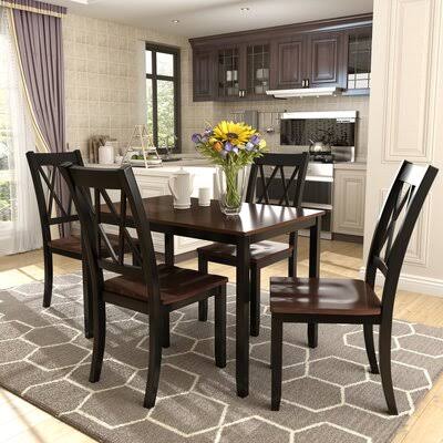 5 Piece Dining Set Black A45774