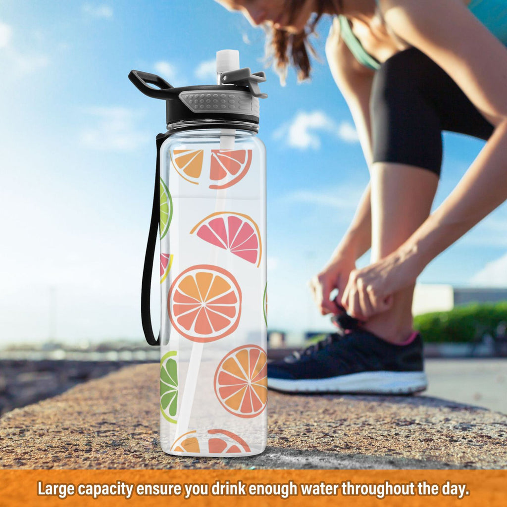 32oz Leakproof Tritan Sports Water Bottle with Straw H9483
