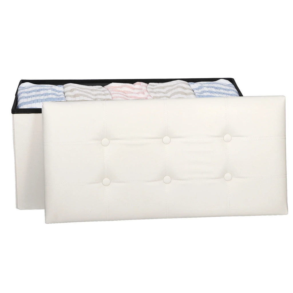 30'' Leather Storage Ottoman Bench Y73205