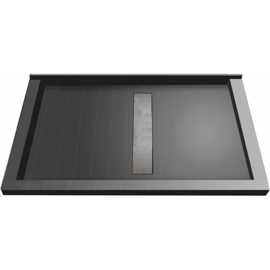Shower Base with Center Trench Drain and Grate Tile Redi U1838