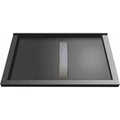 Shower Base with Center Trench Drain and Grate Tile Redi U1838