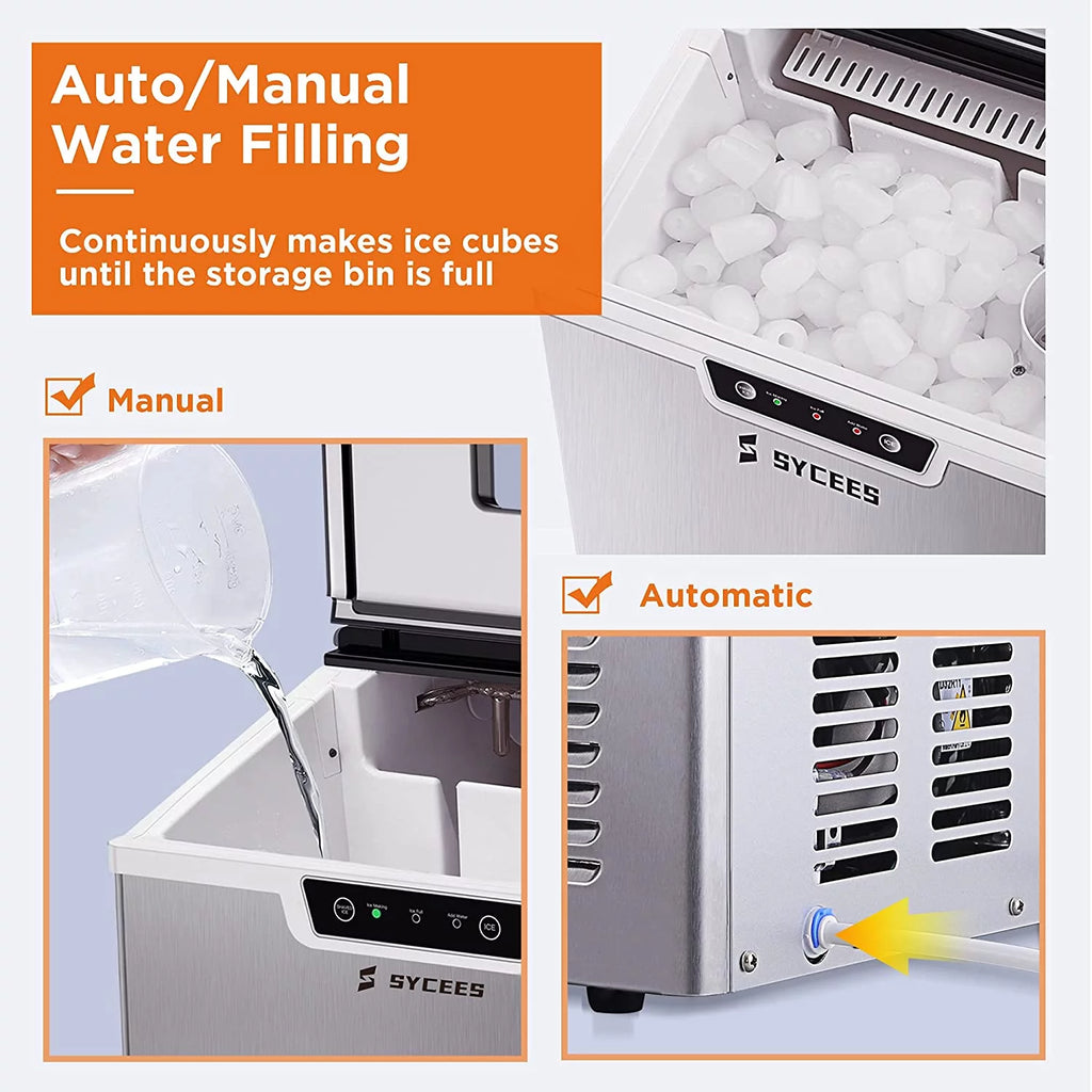 2-in-1 Countertop Ice Maker and Shaver Machine with Ice Scoop and Basket T357