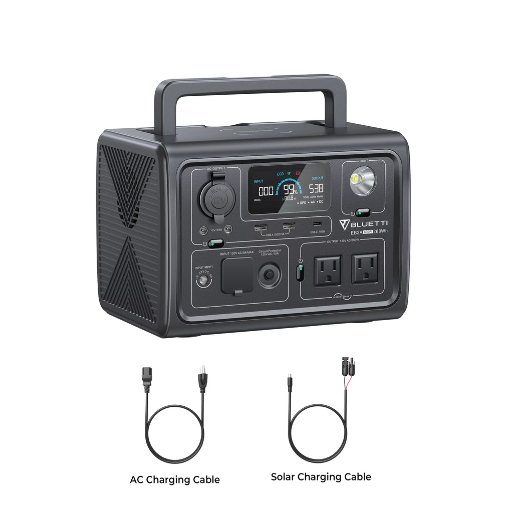 Portable Solar Power Station 268Wh 600W AC Output T69606